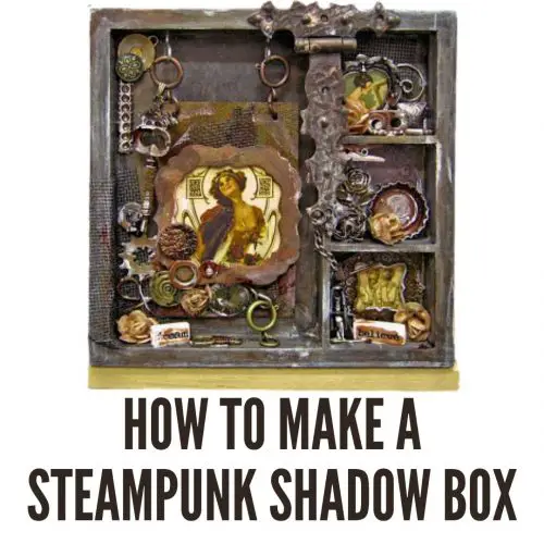 Steampunk Spells Shadow Box Collage