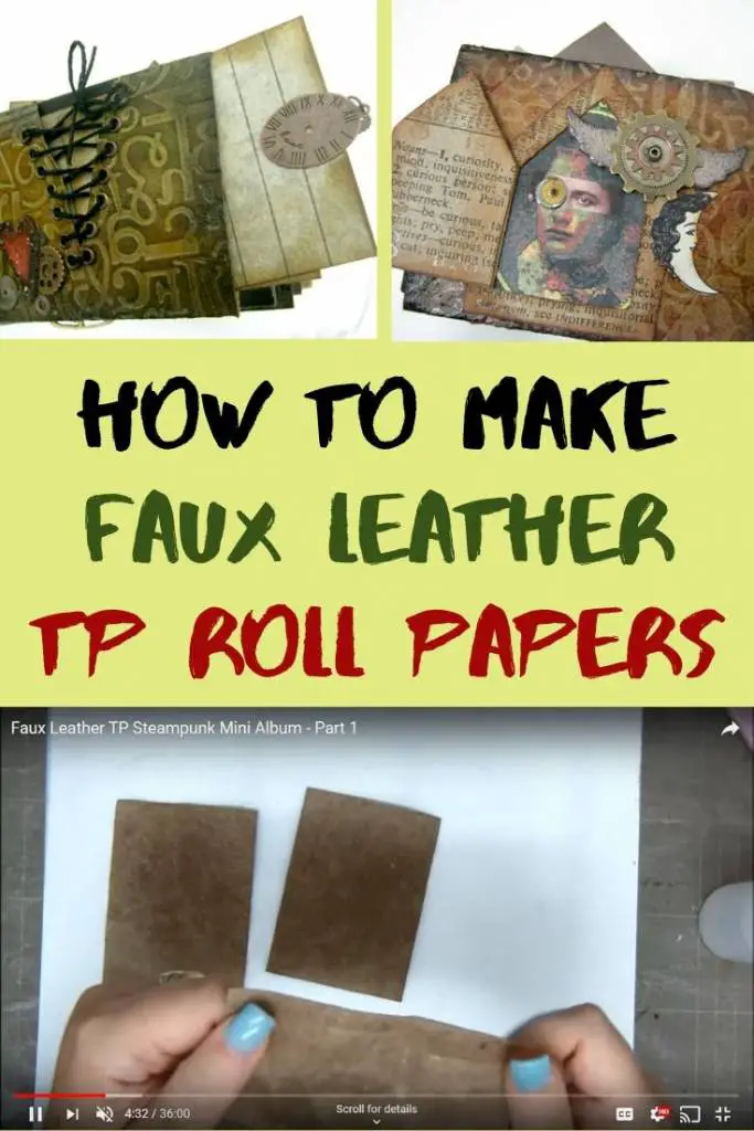 Faux Leather Book Cover: Tissue Paper Technique