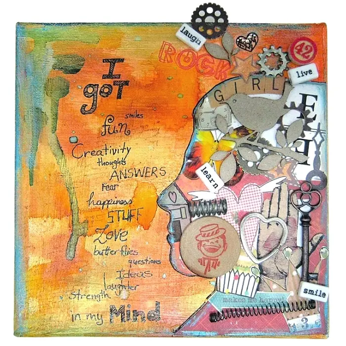 Art Journal Process Video with Mixed Media Collage