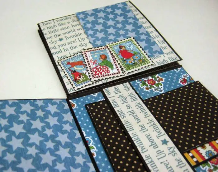 Scrapbook Mini Album with 1 Sheet of Paper