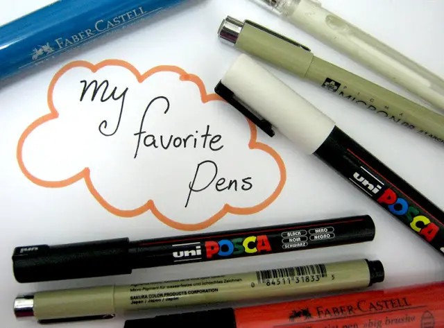 My Favorite Pens List Einat Kessler