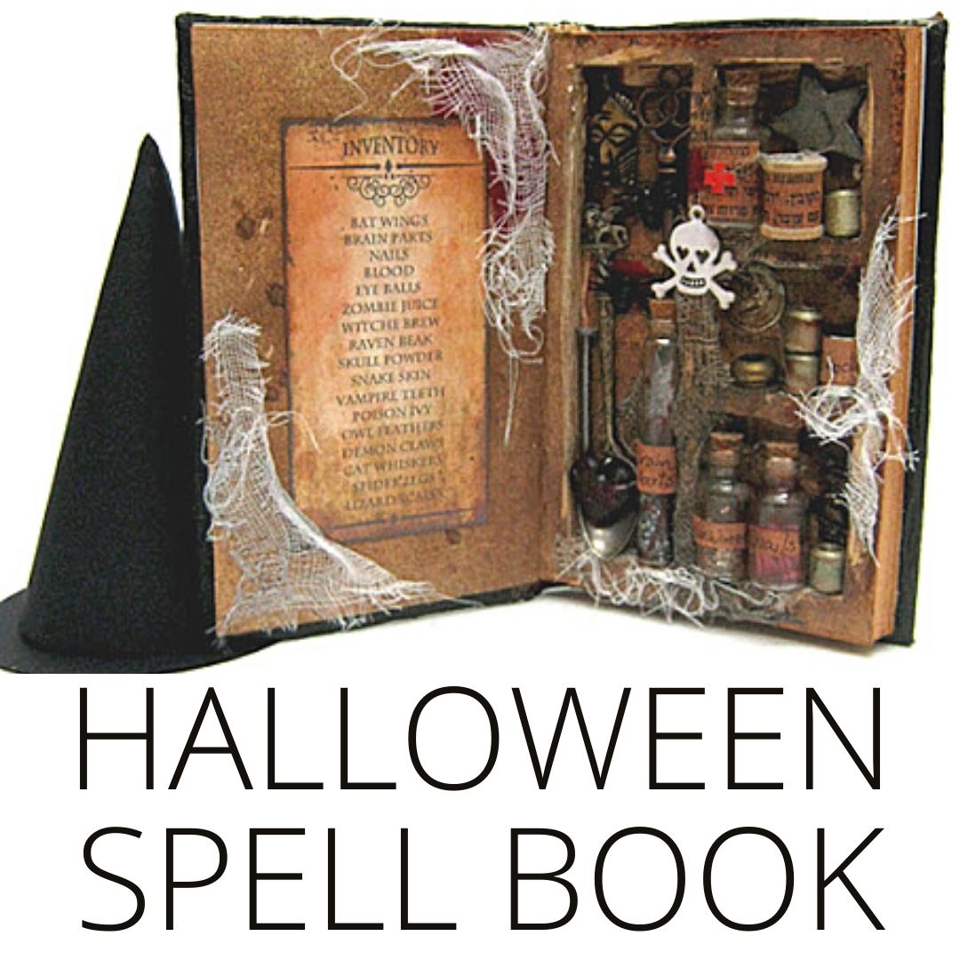 How To Make A Spooky Altered Halloween Spell Book