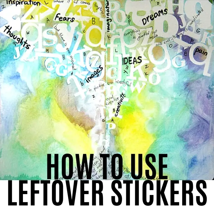 How to use leftover stickers to make a background on an art