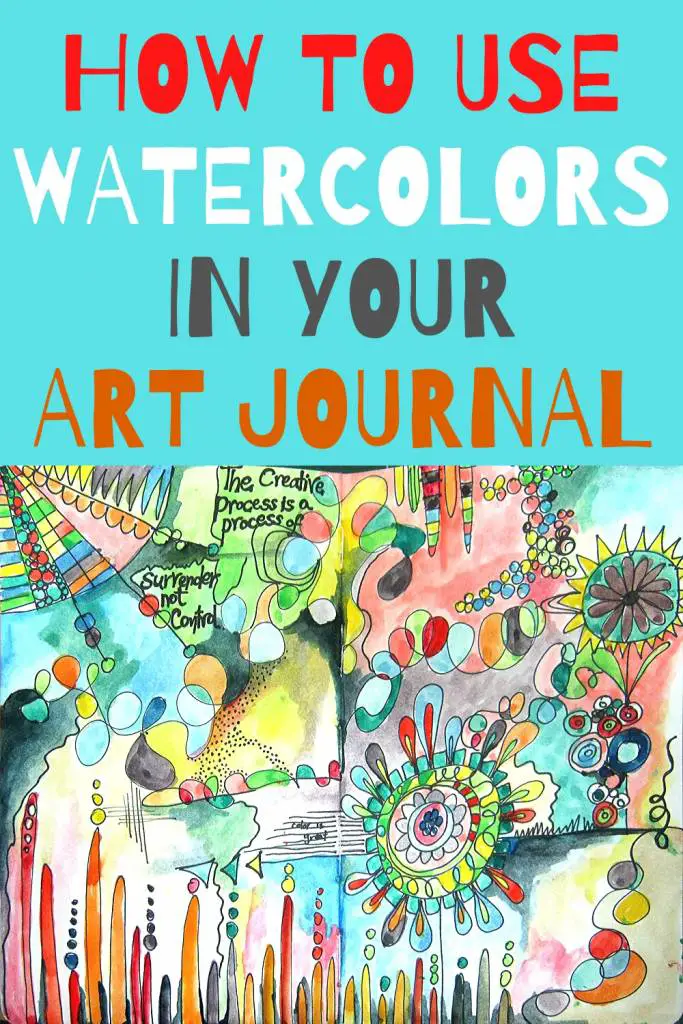 How to use watercolors in art journaling with no special skills