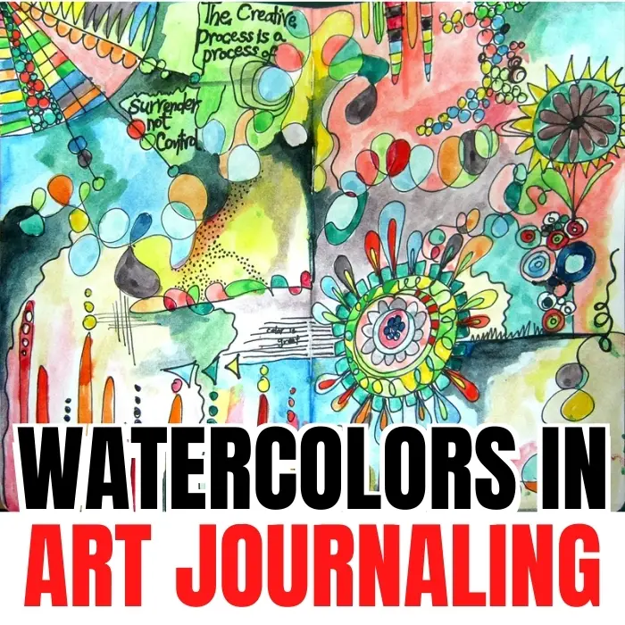 How to use watercolors in art journaling with no special skills