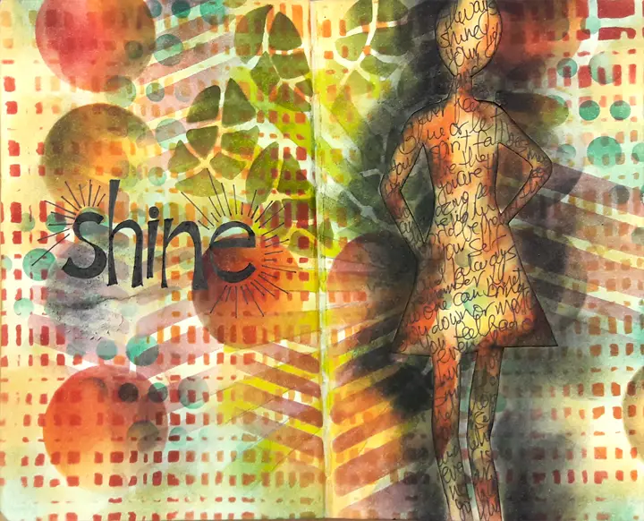 shine-art-journal-page-einat-kessler