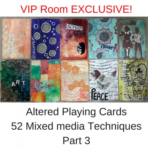 Altered Playing Cards - 52 Mixed Media Techniques Series - Einat Kessler