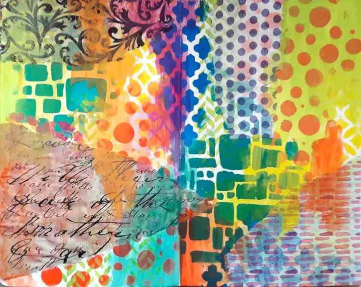 5 Ways To Use Stencils On An Art Journal Page 