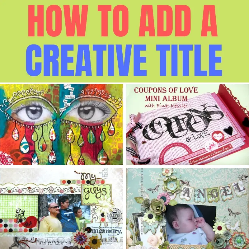 How to add a title to any paper craft project you make