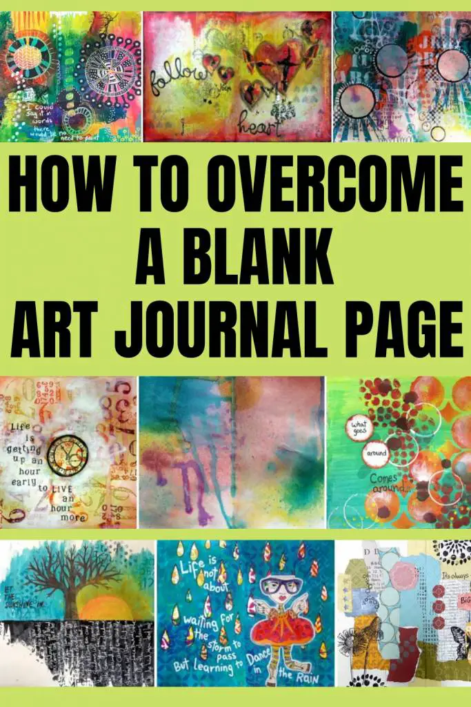 How to overcome a blank art journal page and complete it!