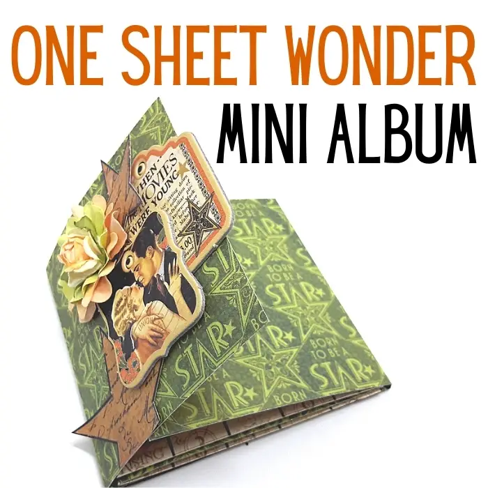 One sheet wonder interactive easy mini album tutorial