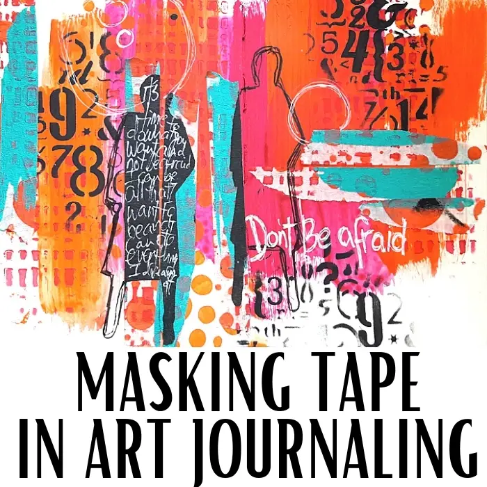 How to use masking tape to make an art journal page