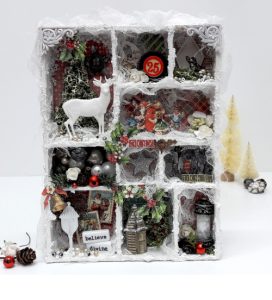 DECK THE HALLS SHADOW BOX