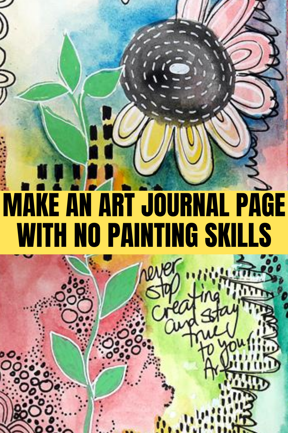 How to doodle in your art journal without drawing skills