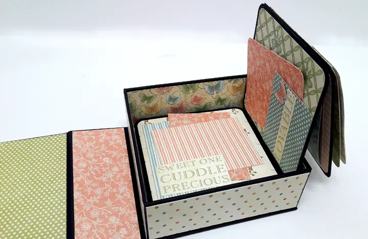 Home Sweet Home Graphic 45 Box and 2 Mini Album Tutorial, Mini Album 7 X 7  PDF Tutorial 