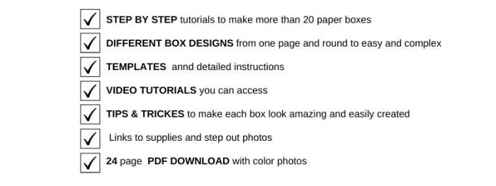 One page wonder box tutorial