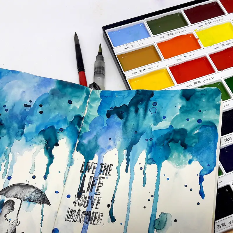 Watercolor Art Journaling Marketing Photo 7 - Einat Kessler