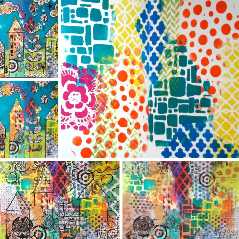 Art journal background idea stencils - Einat Kessler