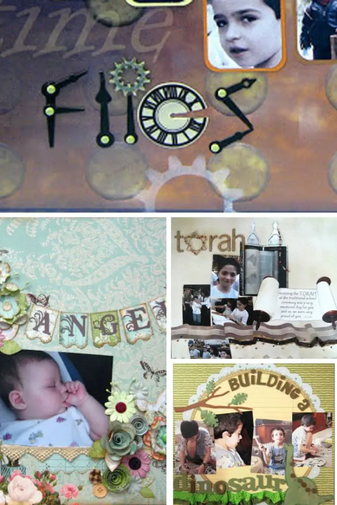 Ideas for scrapbook page titles collage