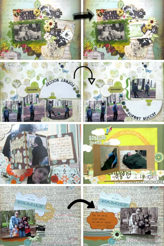 interactive scrapbook page ideas collage