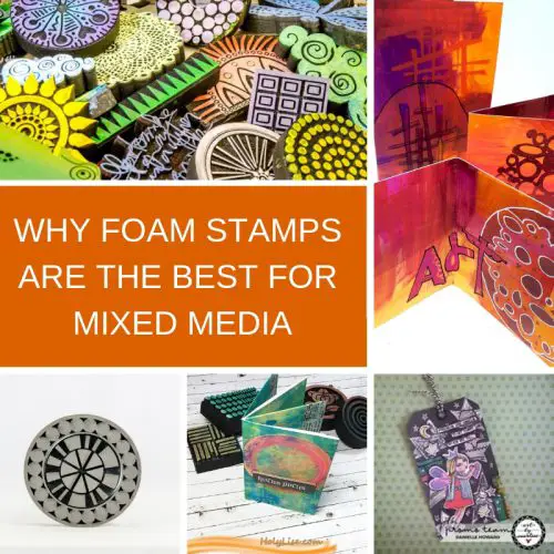 What are foam stamps and how to use them in mixed media