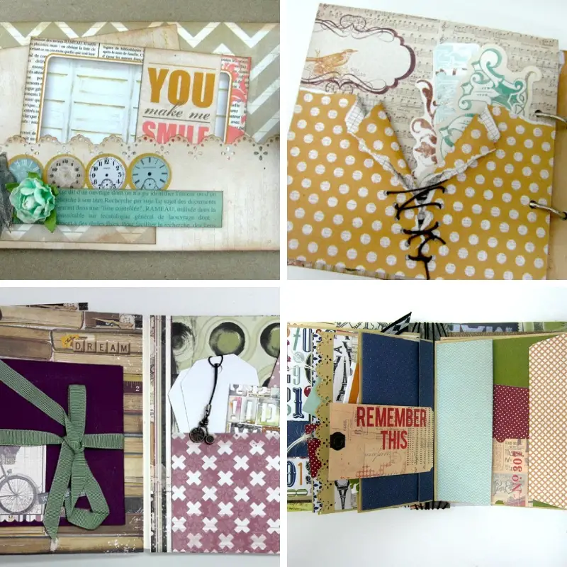 DIY Mini Album, How to Make a Scrapbook Photo Album for Camera Box