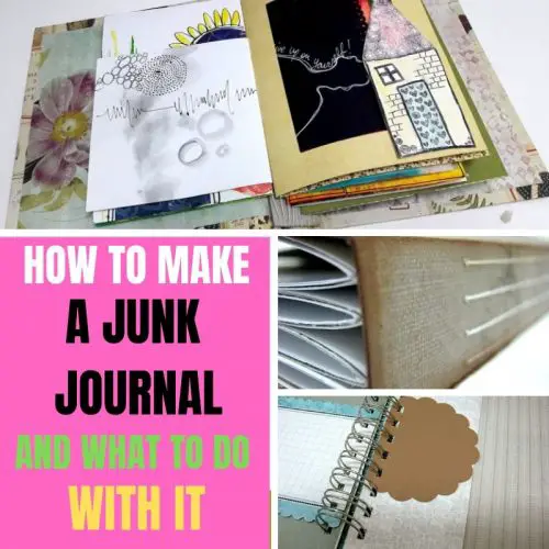 Blank Junk Journal for Beginner, Scrapbook, Blank Pages and Vintage Bo